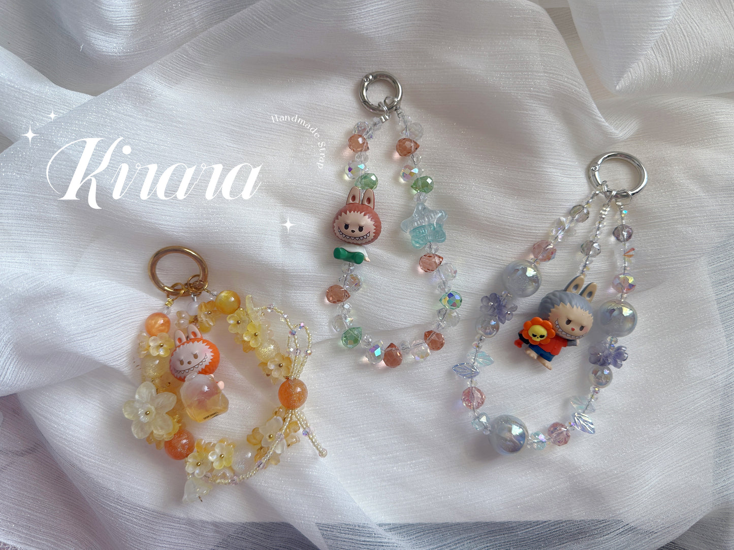 Handmade Beaded Phone Charm – Labubu Edition