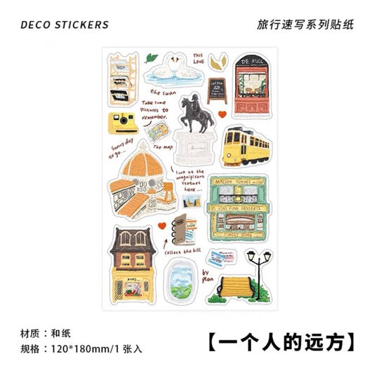 Travel sketchers Stickers(6 styles)