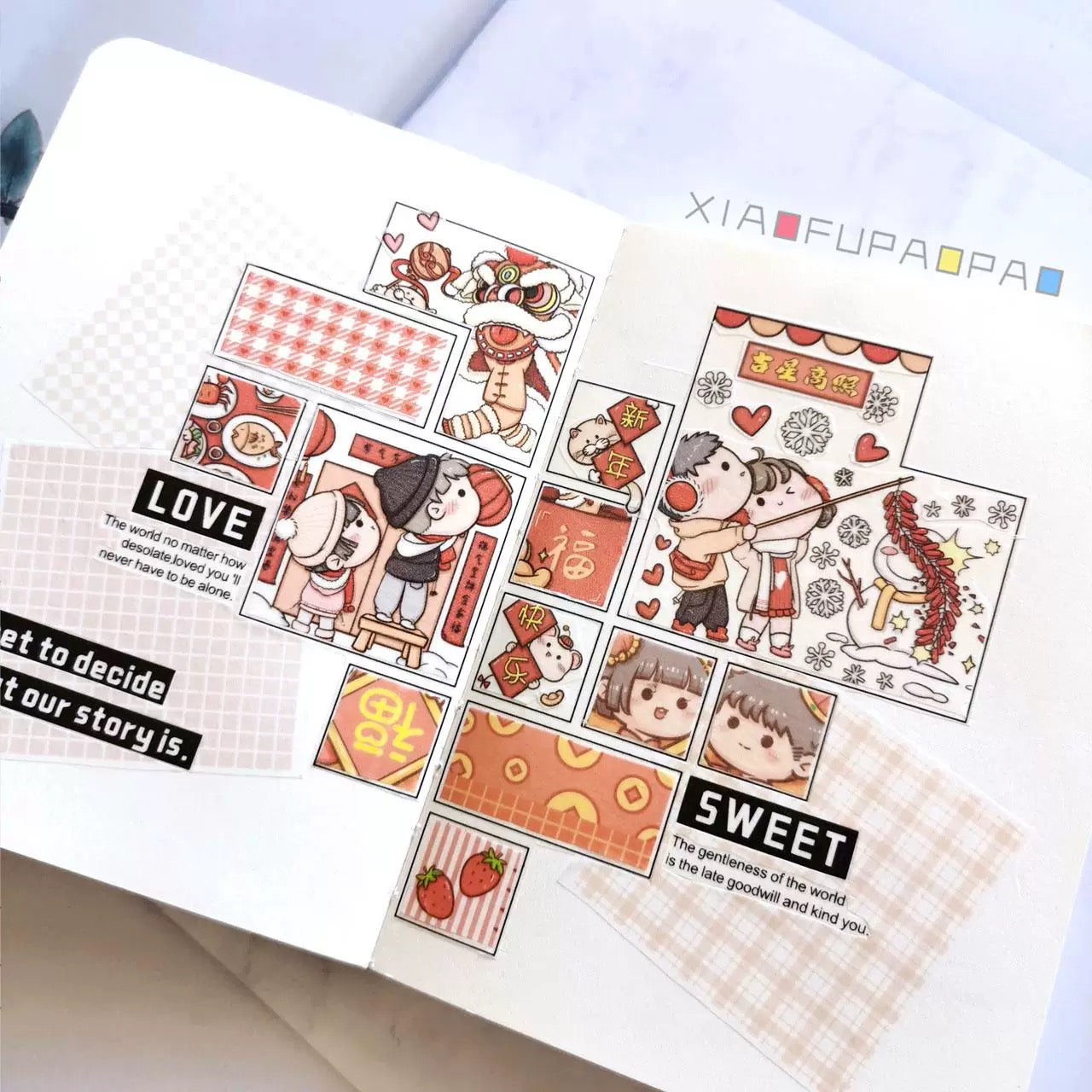 Layout Series No.1 – Geometric Frame Stickers (A6 / B6 / Weeks)