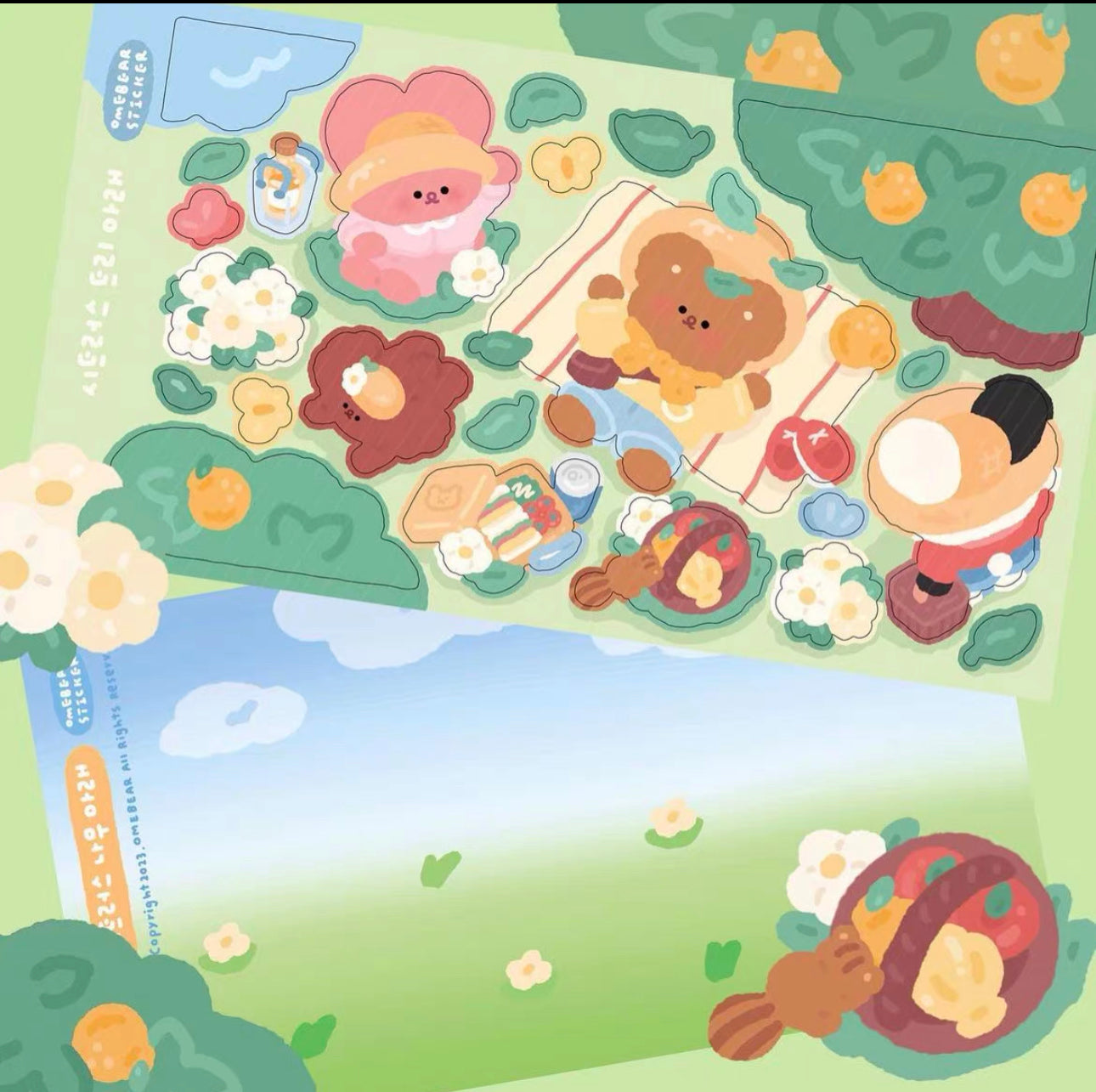 Omebear｜造景貼紙合集（1）