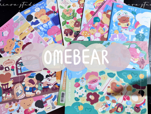Omebear｜造景貼紙合集（1）